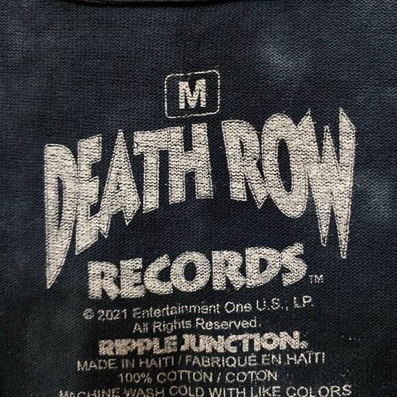 Death Row Records Logo Tie dye  blue Tshirt size medium - Picture 4 of 4